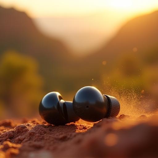 Bluetooth Earphones in outback hike