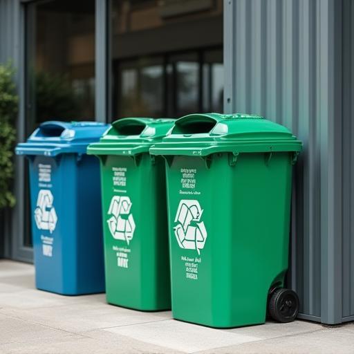 Recycling bins at Sydney facility