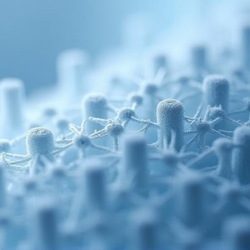 Microscopic view of Shock-Shield polymer lattice
